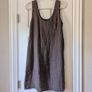 notPERFECTLINEN Chocolate Sicily Dress